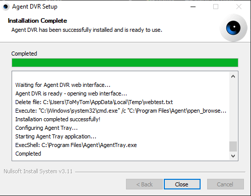 Agent DVR - Install